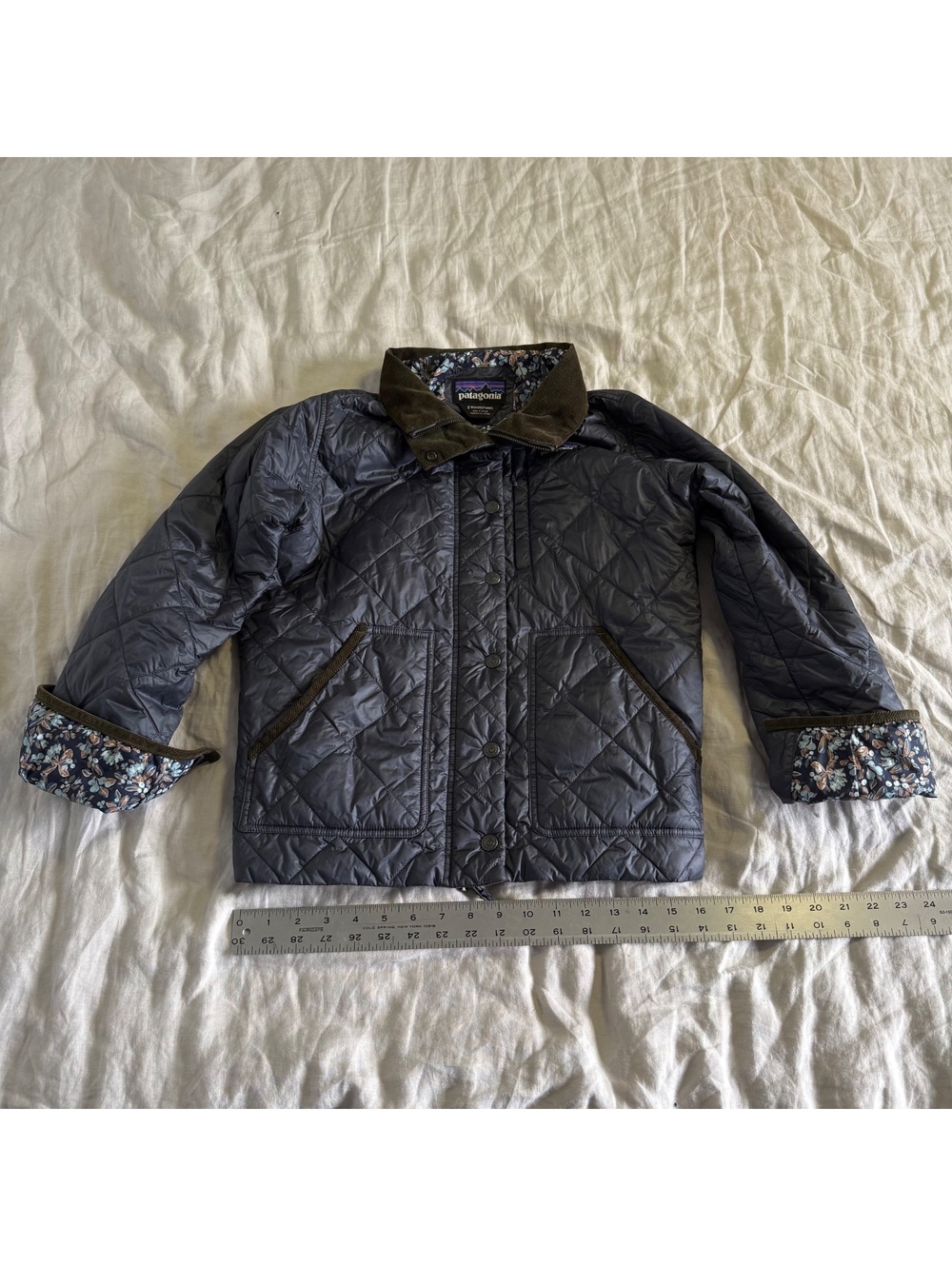 patagonia blue quilted pasture jacket